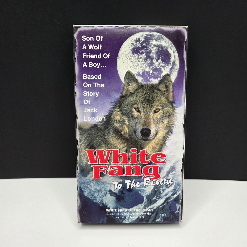 White Fang to the Rescue VHS Movie Jack London Adventure 1999 Platinum Disc Rare